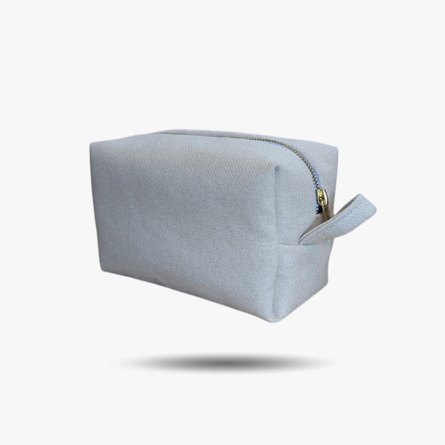 Sustainable Large White Cosmetic Bag