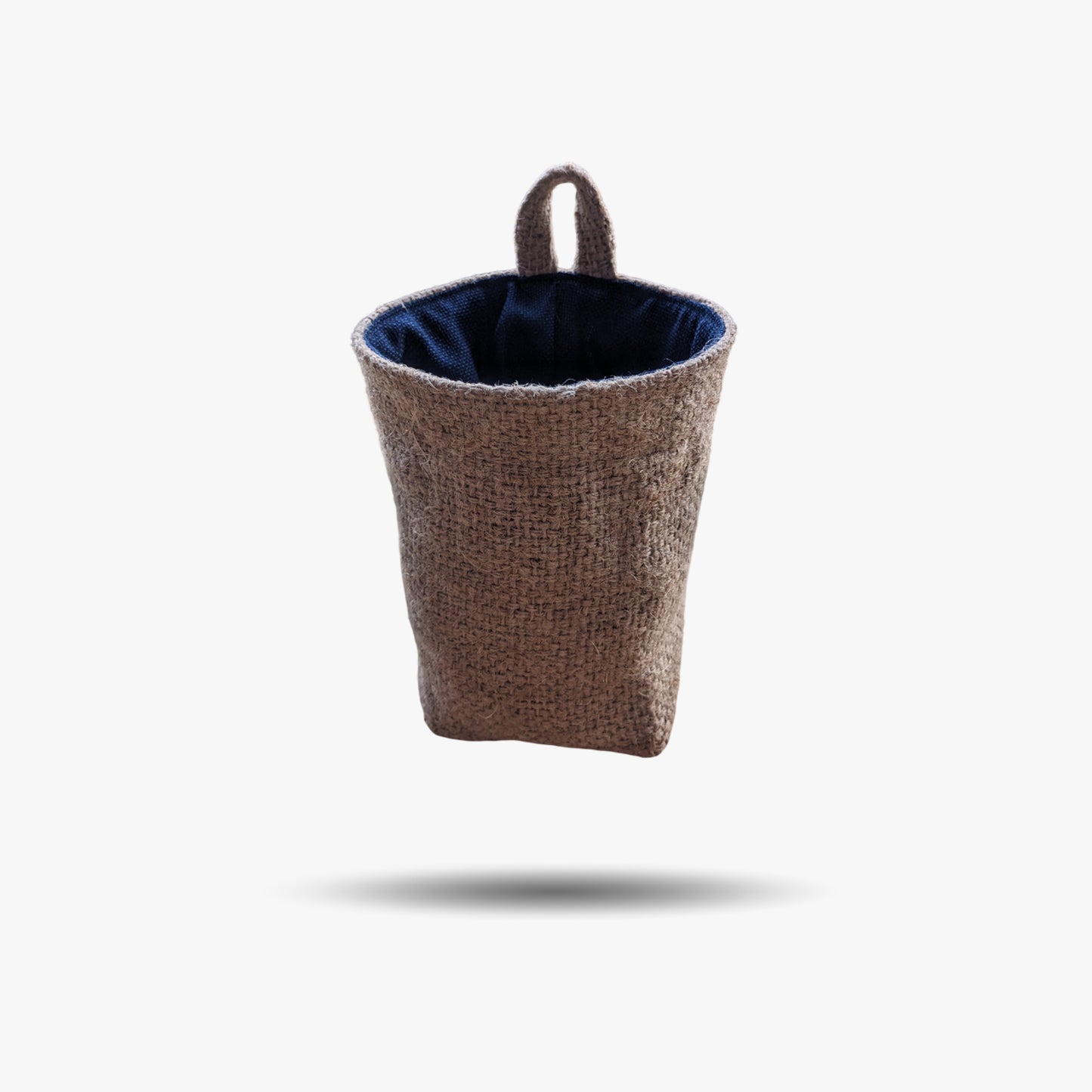 Jutový závěsný košík na drobnosti Coffee Lovers - tmavě modrý