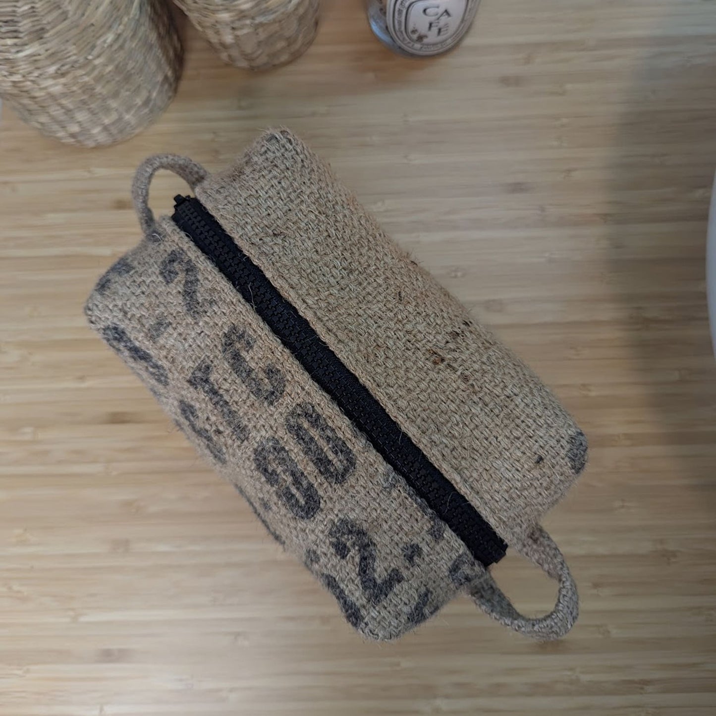 Udržitelná velká kosmetická taška Coffee Lovers - černá
