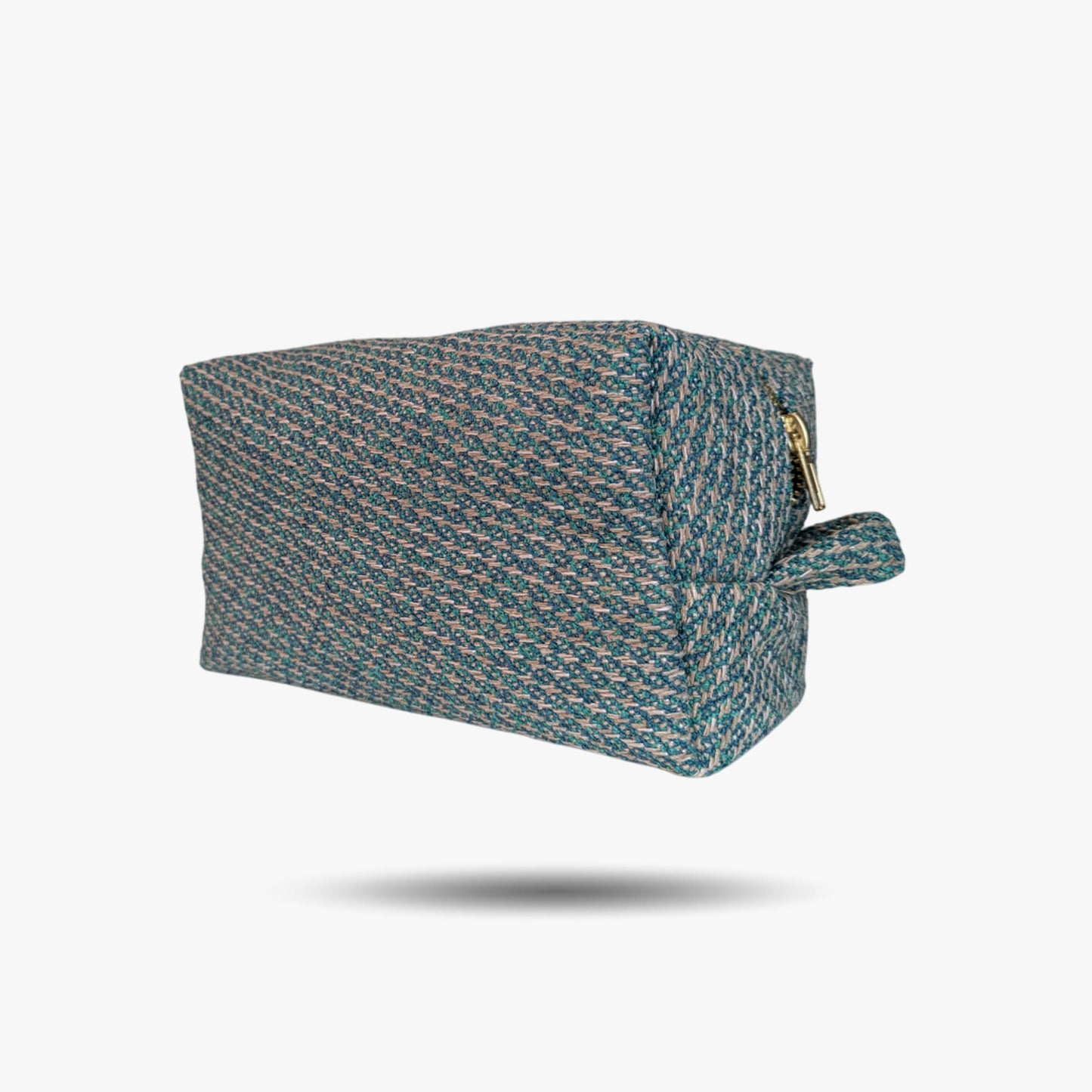Sustainable large green cosmetic bag