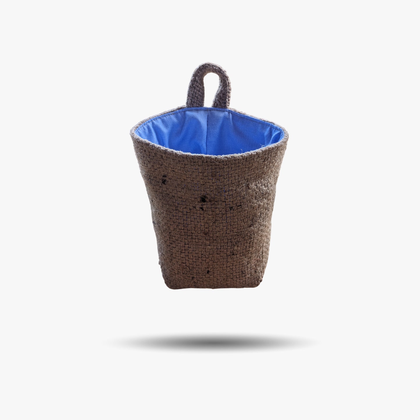 Jutový závěsný košík na drobnosti Coffee Lovers - světle modrý