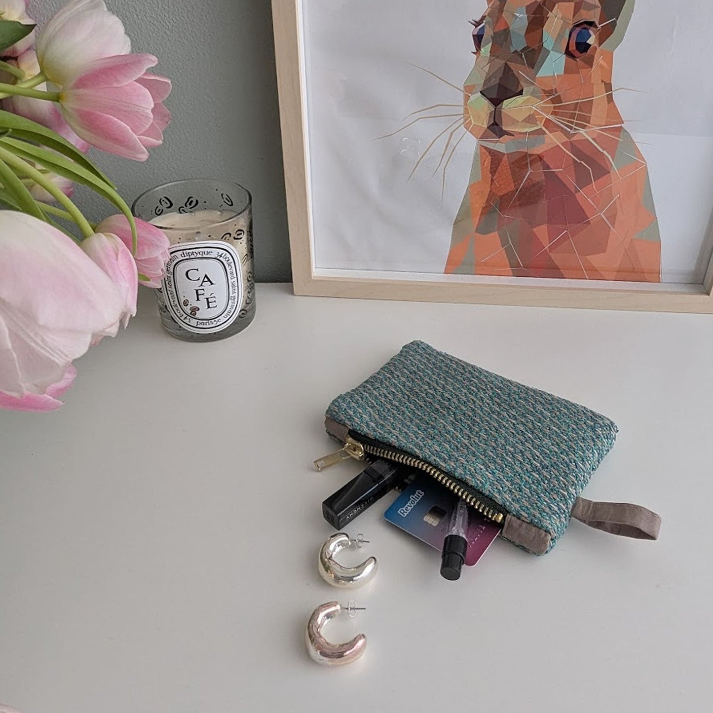 Sustainable small cosmetic bag